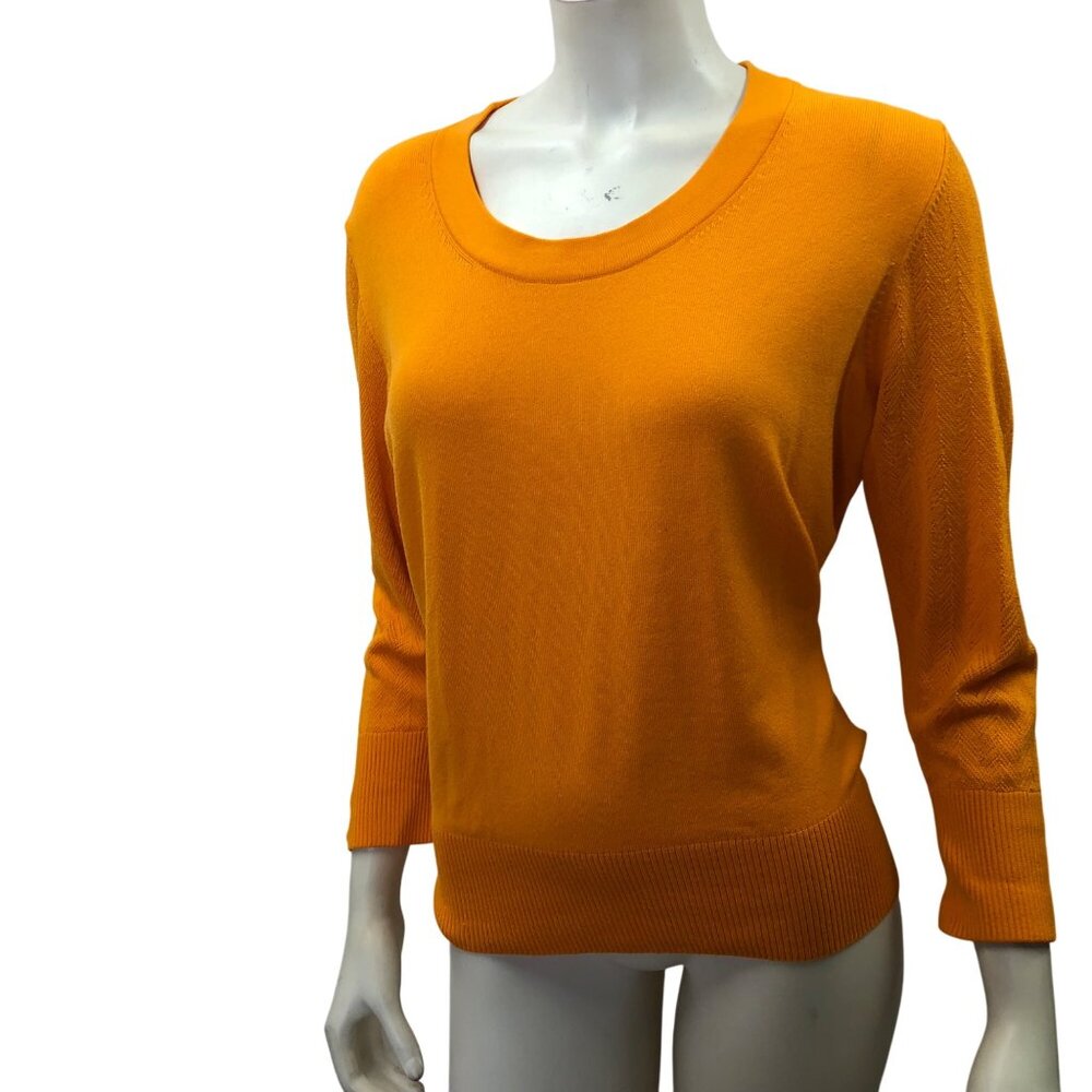 Nike Golf Fit Dry Womens Orange Knit Sweater Long Sleeve Lightweight Md